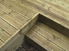 Pine decking steps