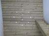 Pine decking with recessed lights